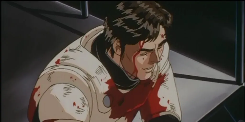 Кадр из аниме «Легенда о героях Галактики», финальный штурм