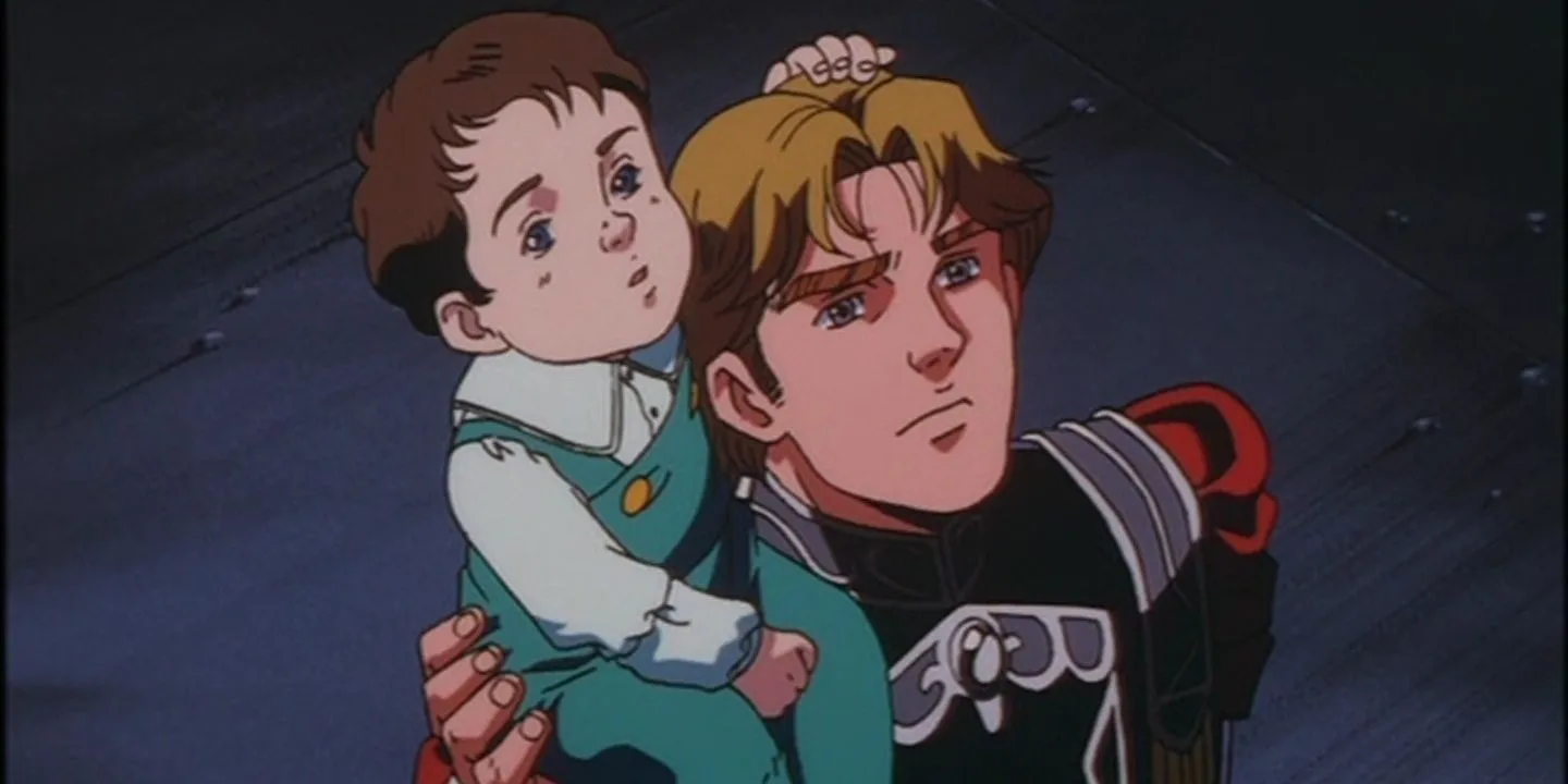 Кадр из аниме «Легенда о героях Галактики», Миттермайер и Феликс