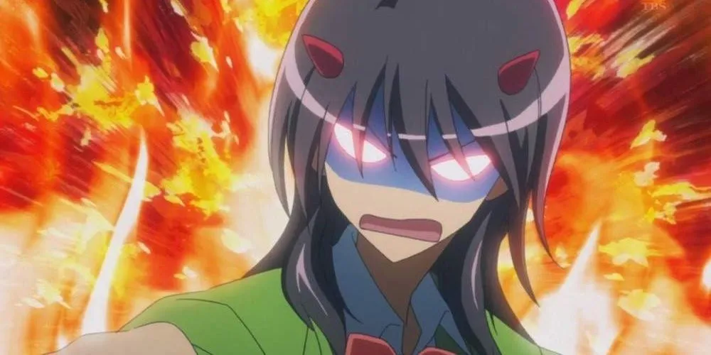 Разгневанная Мисаки в аниме