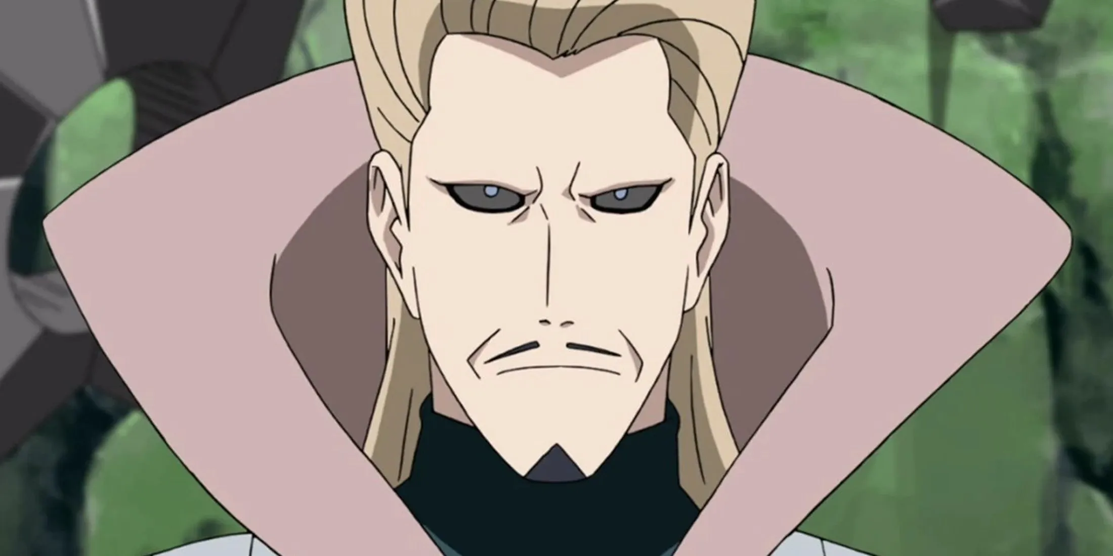 Гэнгэцу Хозуки с суровым выражением лица в аниме «Наруто»