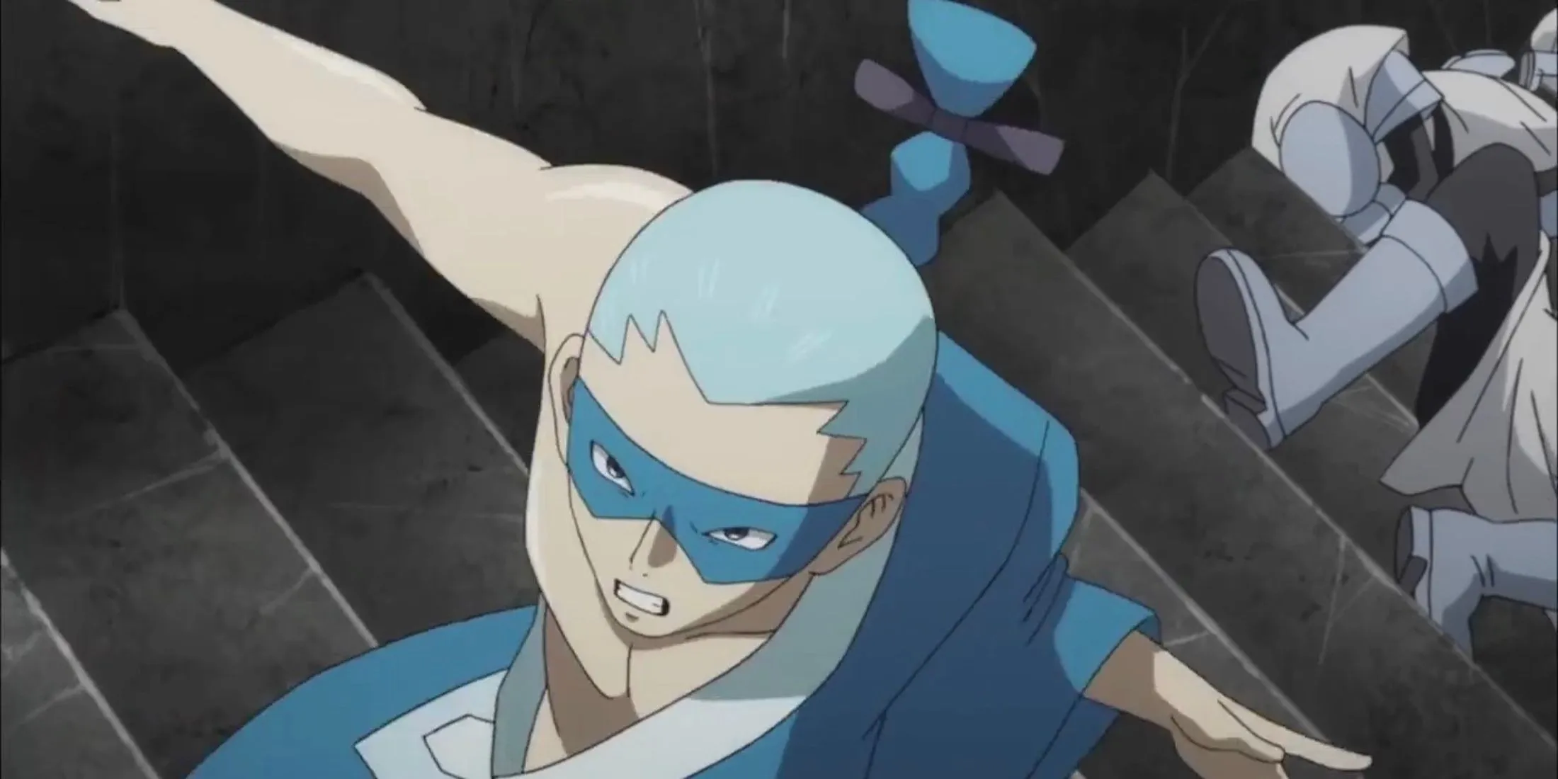 Хатику сражается с бойцами команды Плазма в «Покемон»