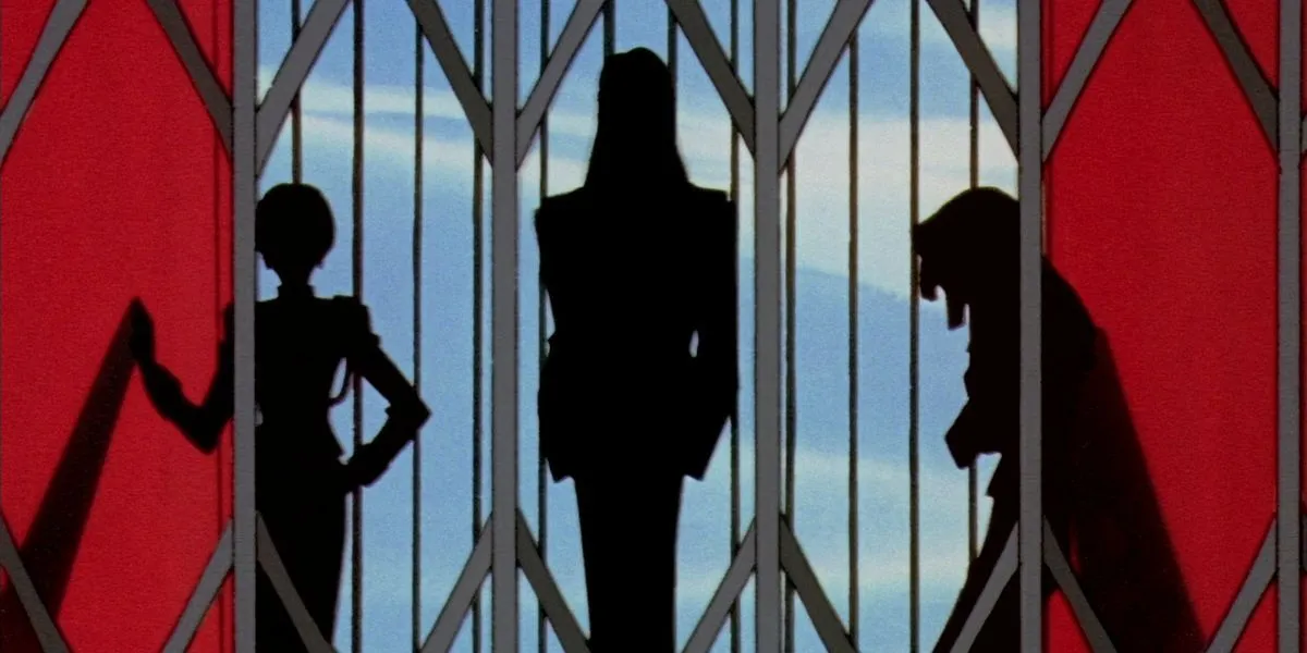 Студенческий совет поднимается в лифте в «Юной революционерке Утэне»