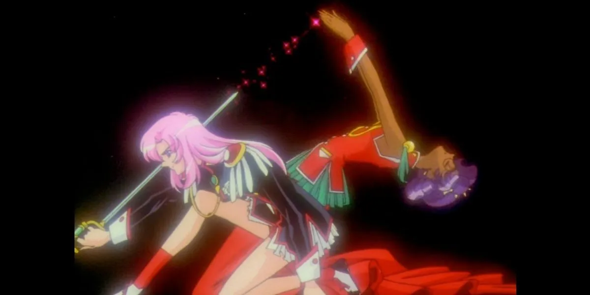 Утэна Тэндзё побеждает в дуэли за Невесту розы в аниме «Юная революционерка Утэна»