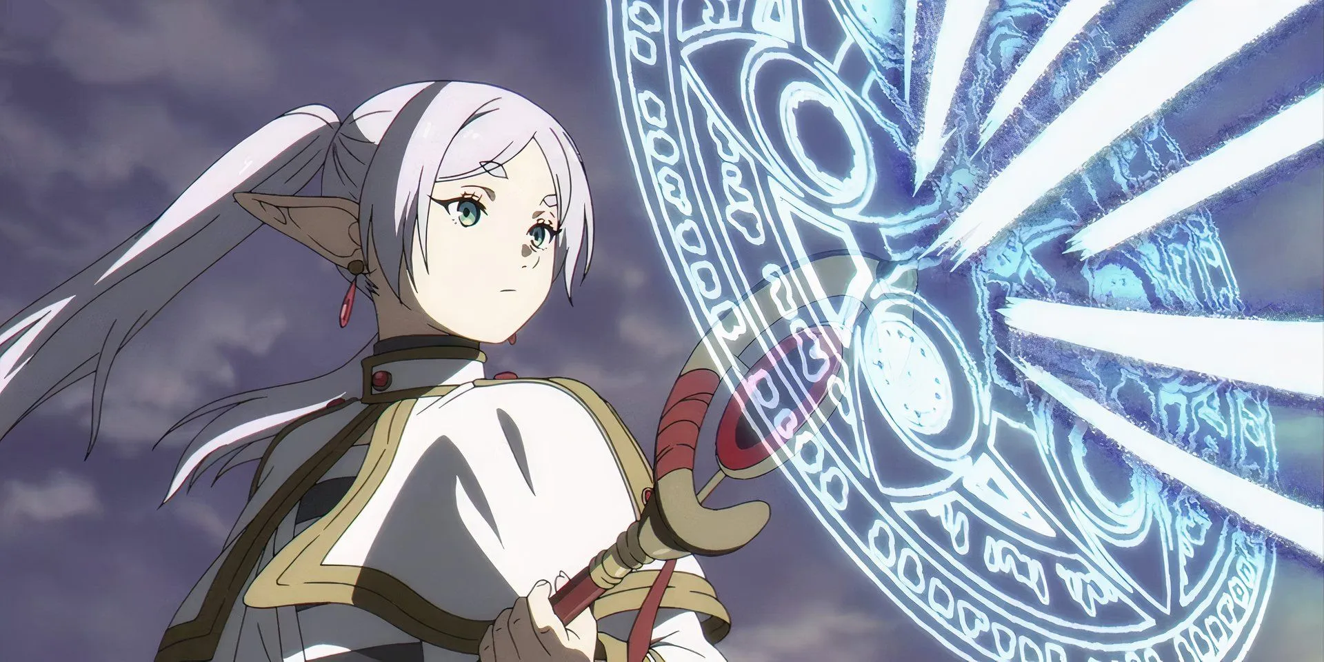 Фрирен использует заклинание Зольтраак в аниме «Провожающая в последний путь Фрирен»