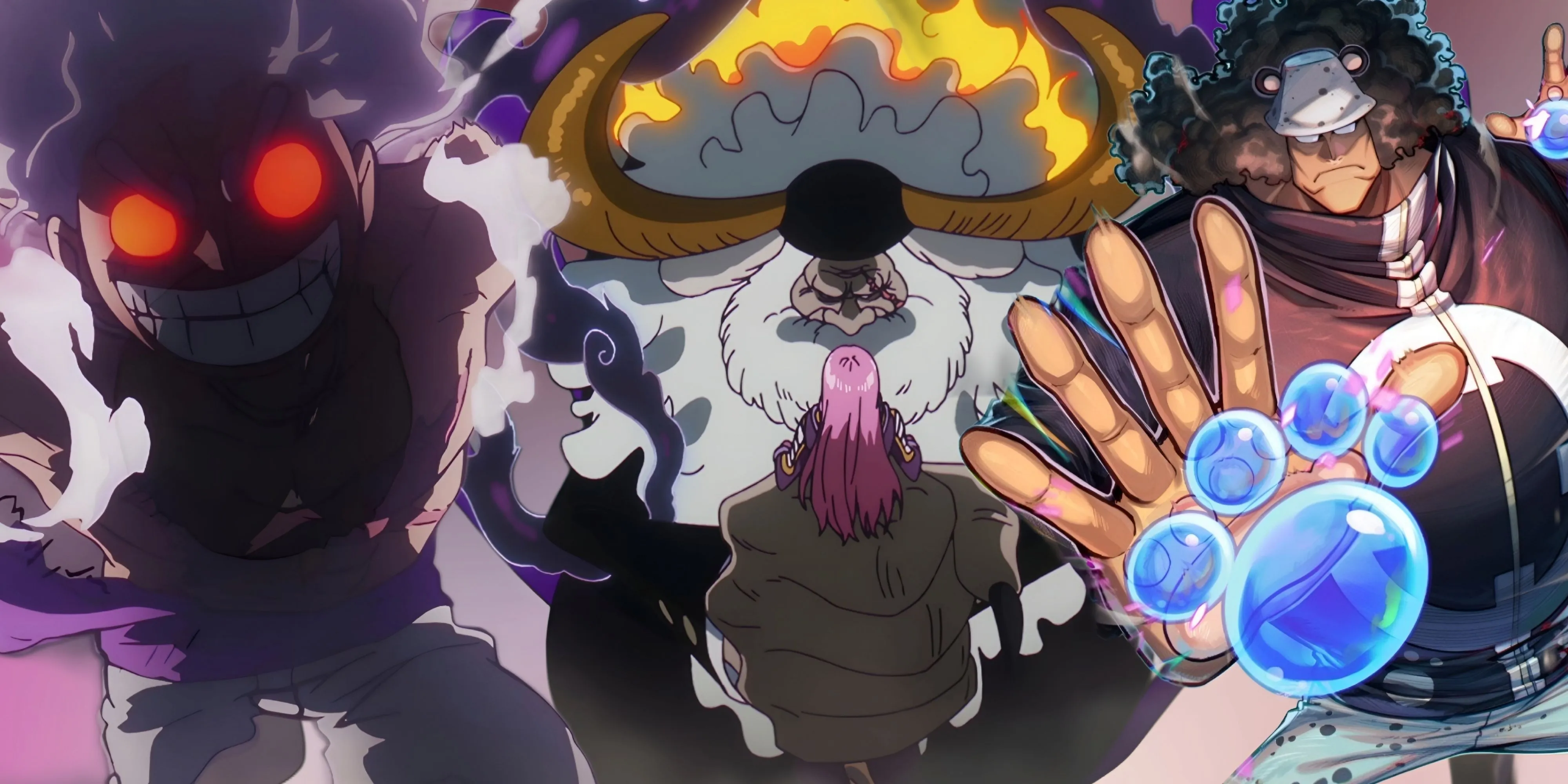 Луффи, Кума и Сатурн в арке Эггхед