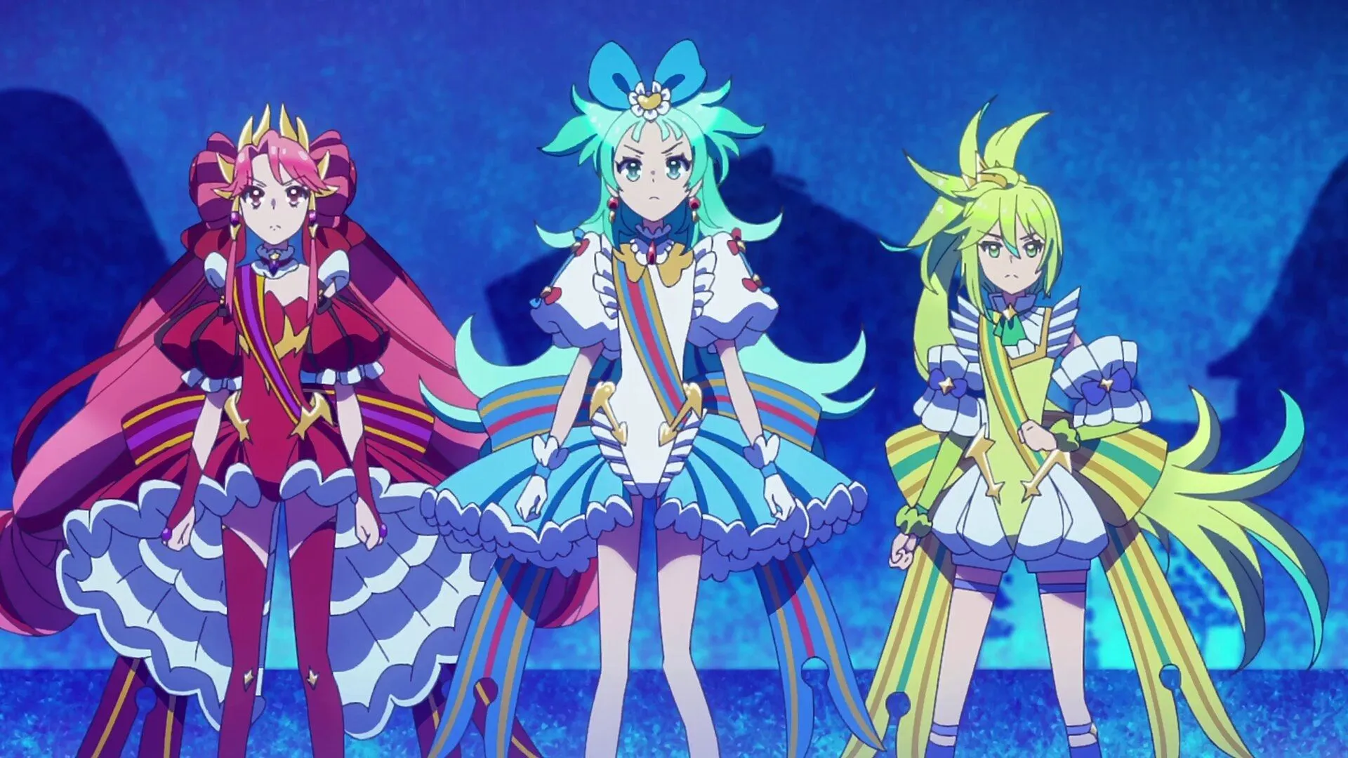 Три принцессы из аниме «Сессионный оркестр принцесс»