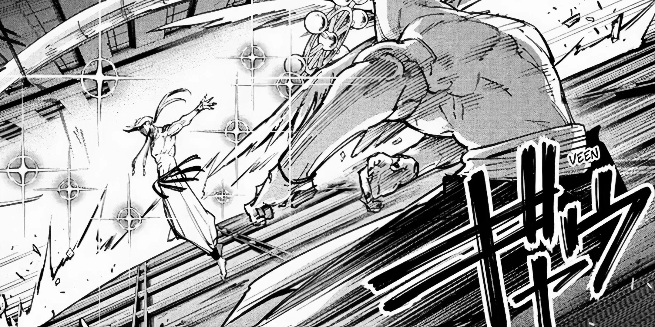 Дабура готовит атаку света против Махораги в JJK Modulo