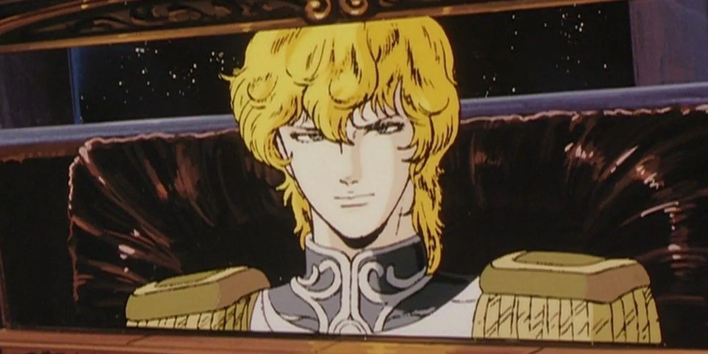 Рейнхард произносит речь в «Легенде о героях Галактики»